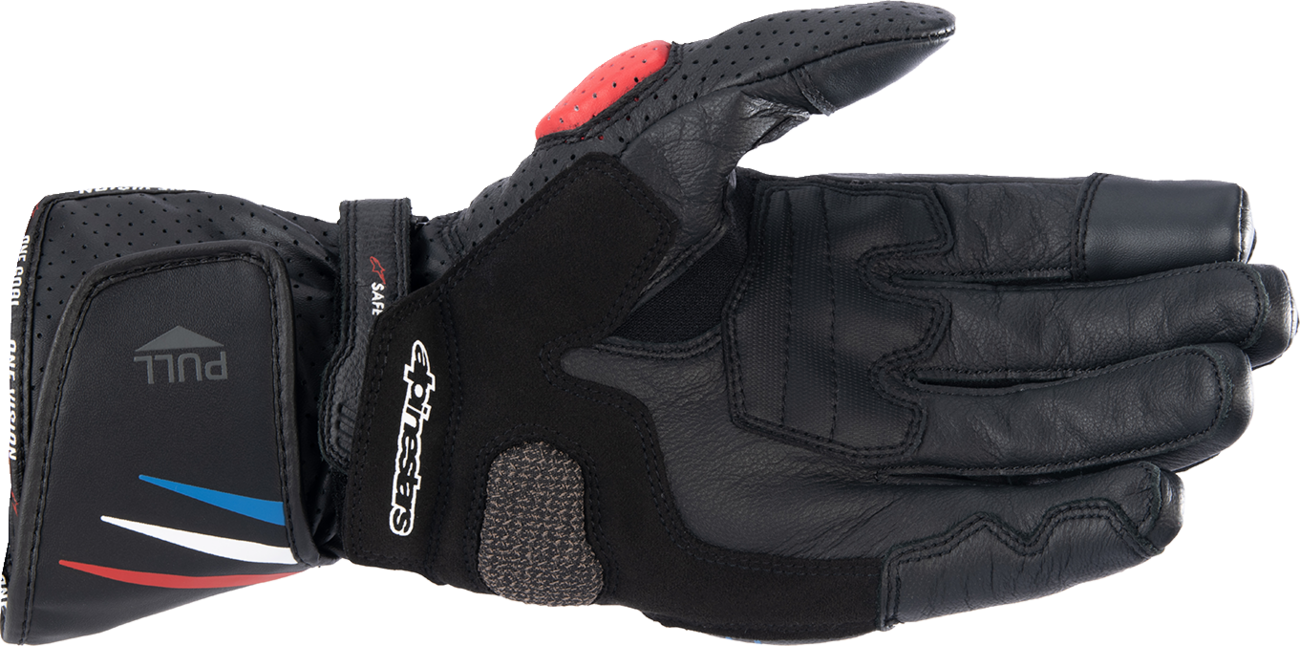 ALPINESTARS Honda SP-8 V3 Gloves - Black/Bright Red/Blue - 2XL 3558423-1317-2X