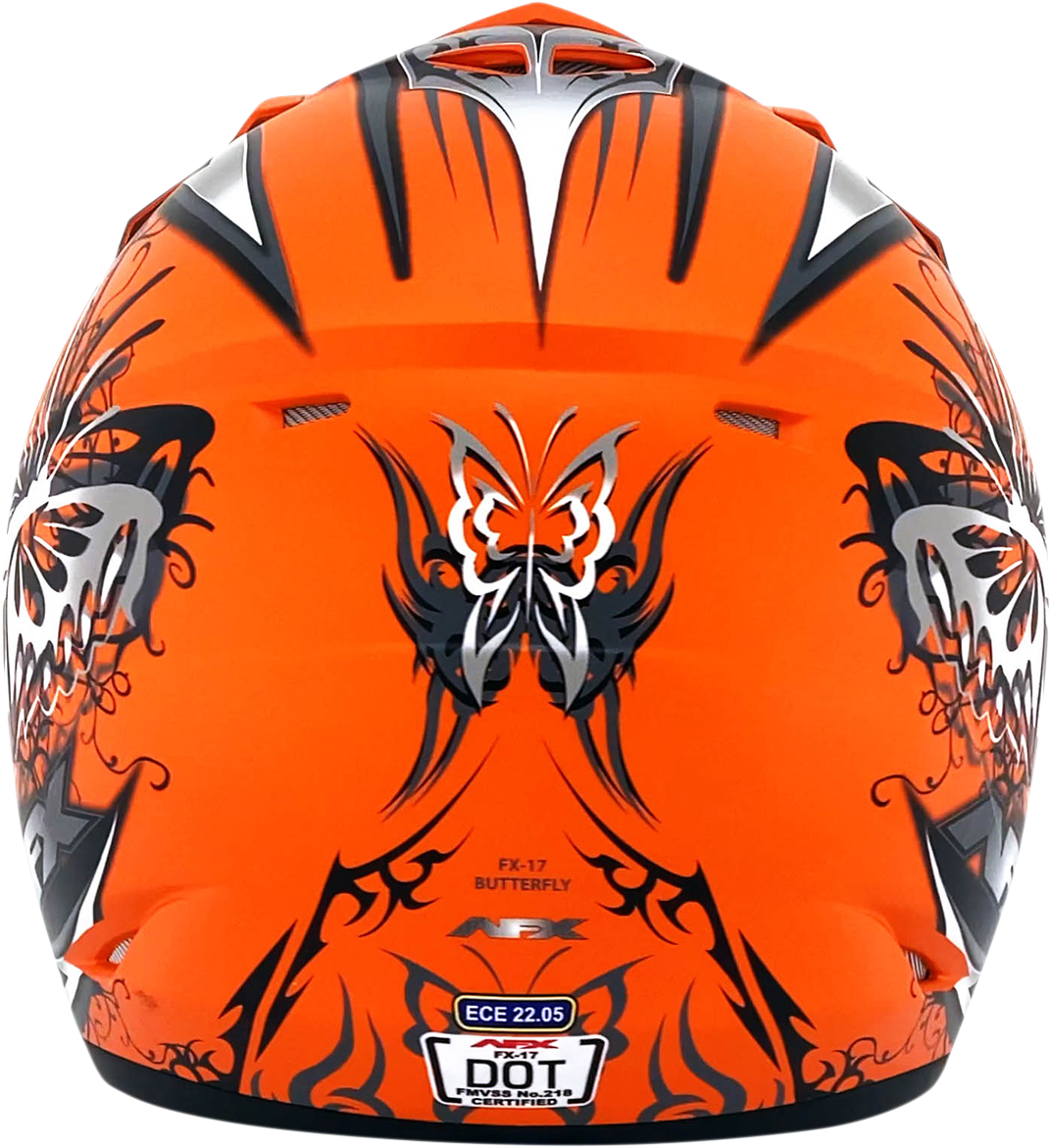 AFX FX-17 Helmet - Butterfly - Matte Orange - Large 0110-7114