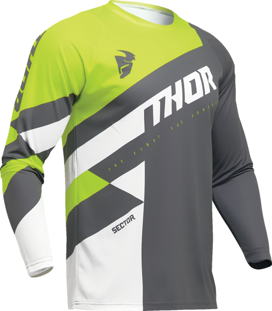 THOR Sector Checker Jersey - Gray/Acid - XL 2910-7597