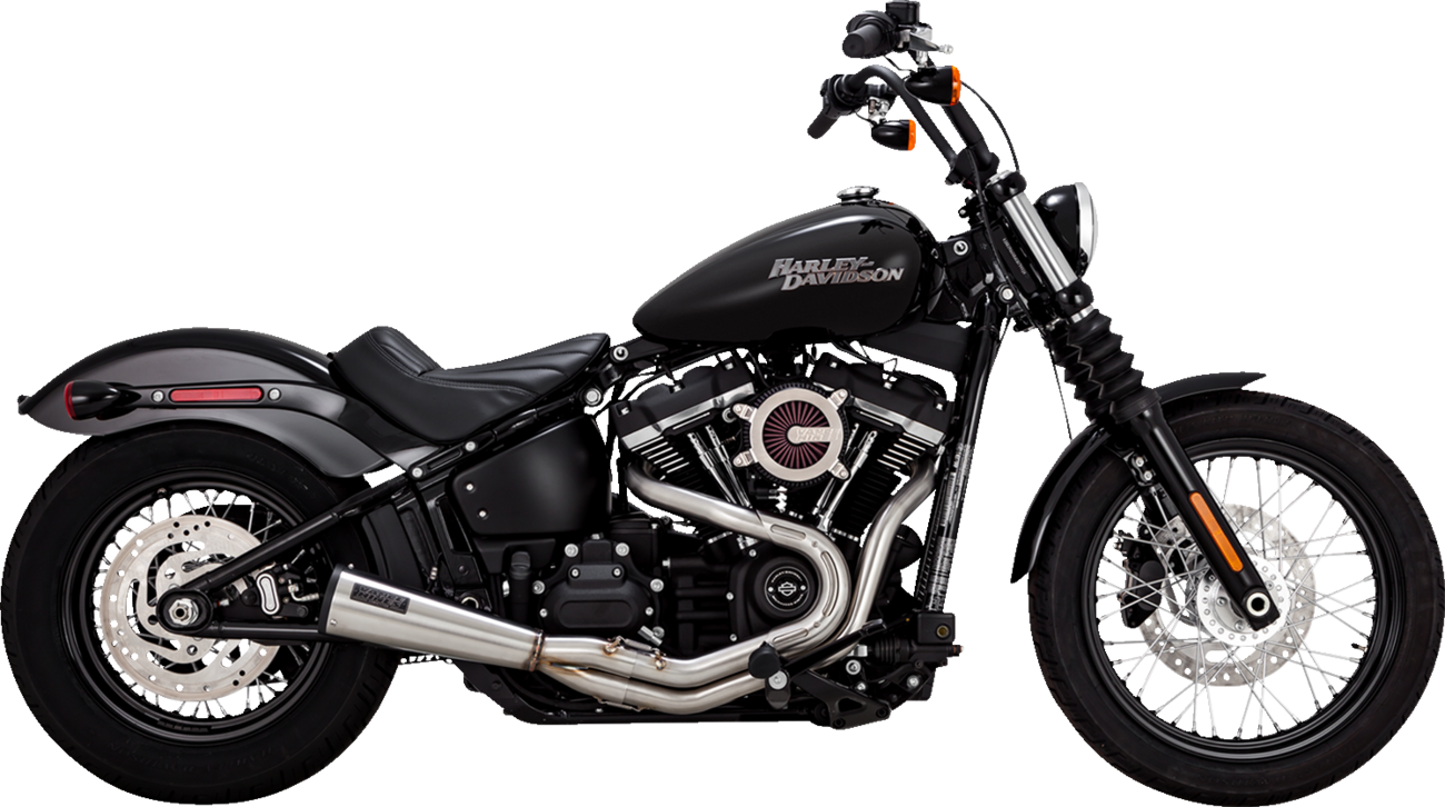 VANCE & HINES 2-into-1 Upsweep Exhaust System - Brushed - Stainless Steel 27323