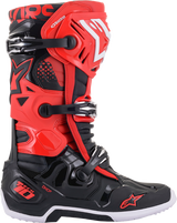 Botas ALPINESTARS Tech 10 - Negro/Rojo - US 8 2010020-31-8 