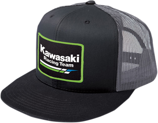 FACTORY EFFEX Kawasaki Racing Hat - Black/Gray NO LARGE K LOGO 18-86102