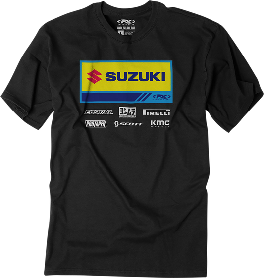 Camiseta FACTORY EFFEX Suzuki 21 Racewear - Negro - Mediano 24-87422 