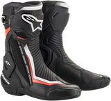 Botas ALPINESTARS SMX+ - Negro/Blanco/Rojo Fluorescente - US 8 / EU 42 2221019-1231-42