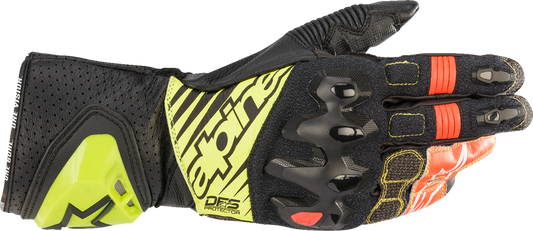 ALPINESTARS GP Tech V2 S Gloves - Black/Fluo Yellow/White/Fluo Red - 2XL 3556422-1503-2X