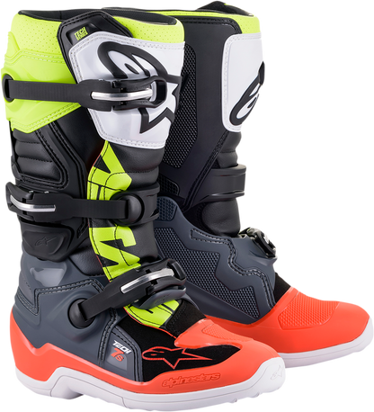 Botas ALPINESTARS Tech 7S - Negro/Gris/Rojo/Blanco/Amarillo - US 7 2015017-9058-7 