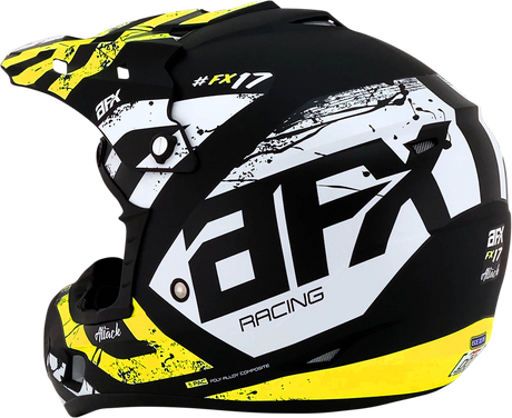 AFX FX-17 Helmet - Attack - Matte Black/Hi-Vis Yellow - Small 0110-7173