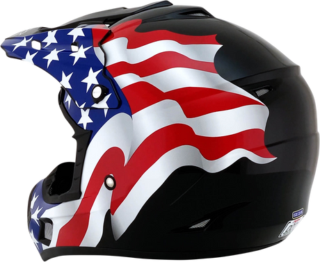 AFX FX-17 Helmet - Flag - Black - Medium 0110-2370