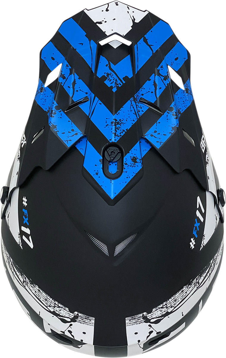 AFX FX-17Y Helmet - Attack - Matte Black/Blue - Large 0111-1410