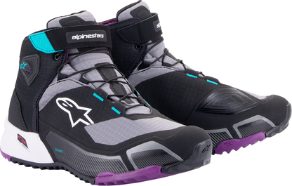 Zapatos ALPINESTARS Stella CR-X Drystar - Negro/Gris/Verde azulado/Púrpura - EU 8 261152313708 