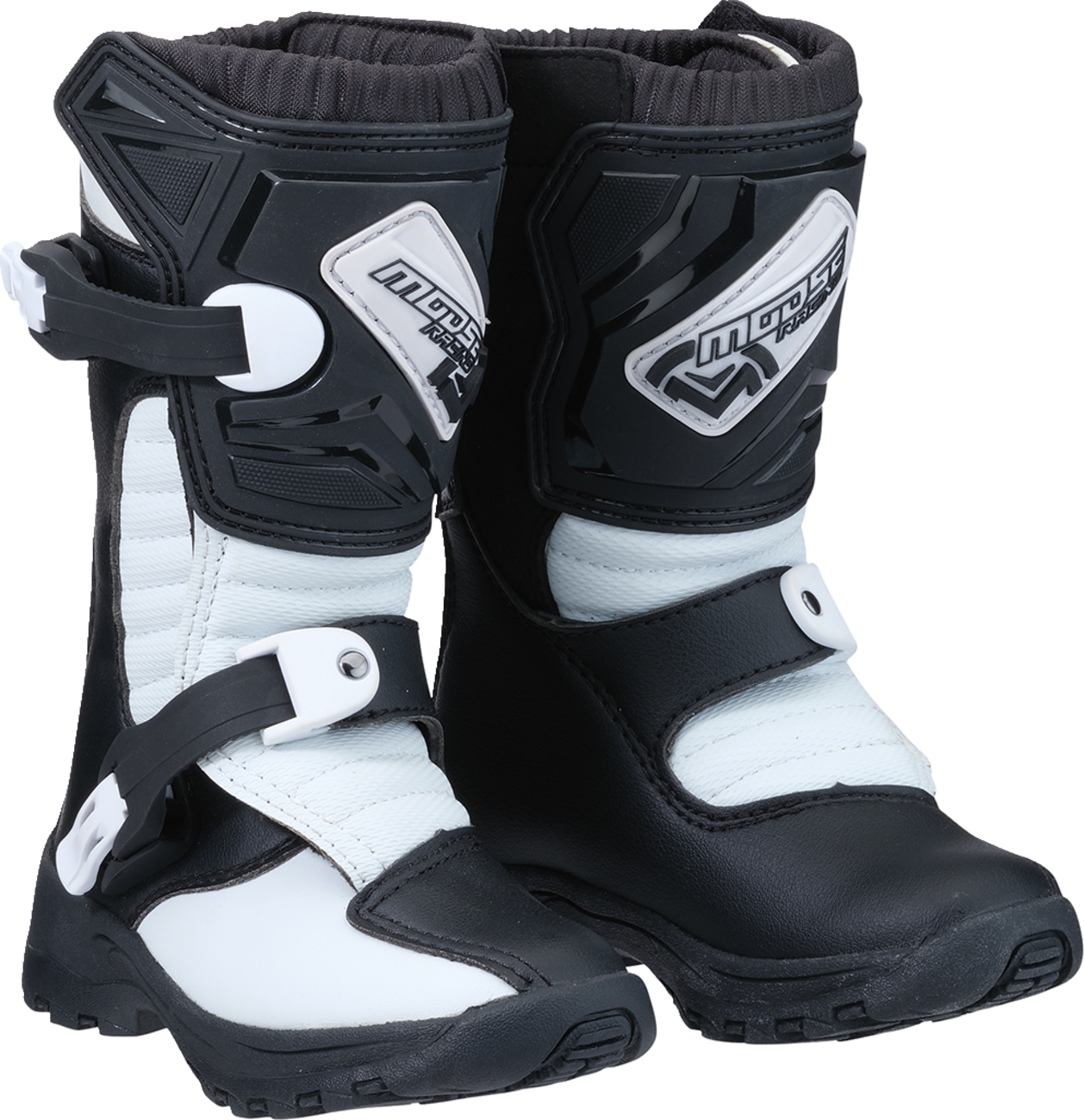 MOOSE RACING M1.3 Boots - Black/White - Size 4 3411-0433