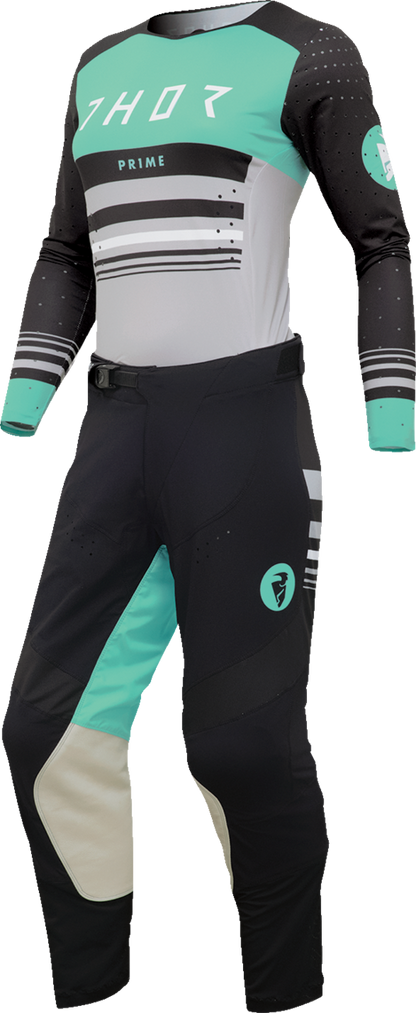 THOR Women's Prime Blaze Jersey - Black/Mint - XS 2911-0278