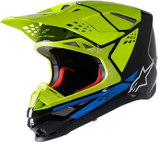 ALPINESTARS Supertech M8 Helmet - Factory - Black/Yellow/Blue - XL 8302922-1578-XL