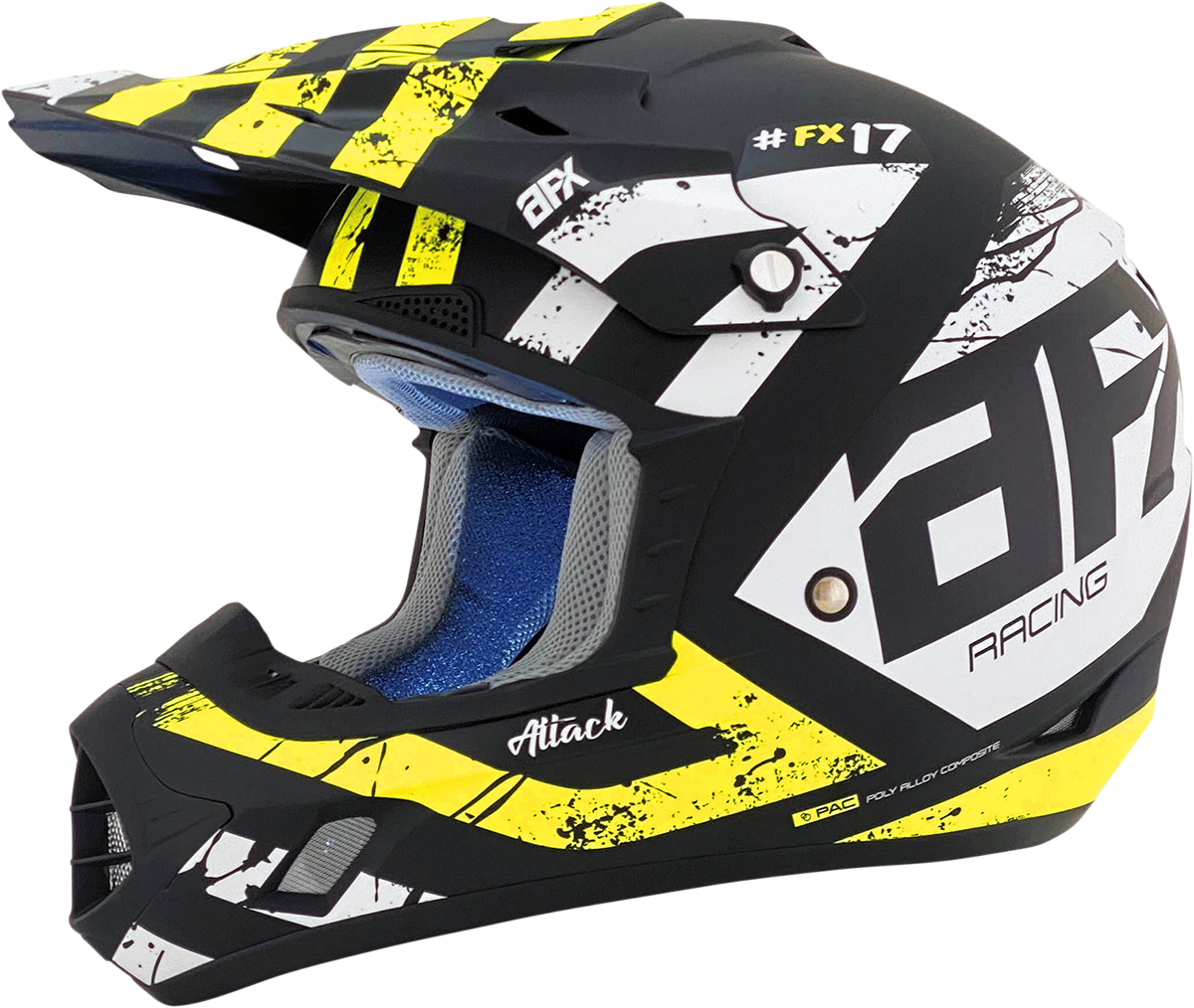 AFX FX-17 Helmet - Attack - Matte Black/Hi-Vis Yellow - XL 0110-7176