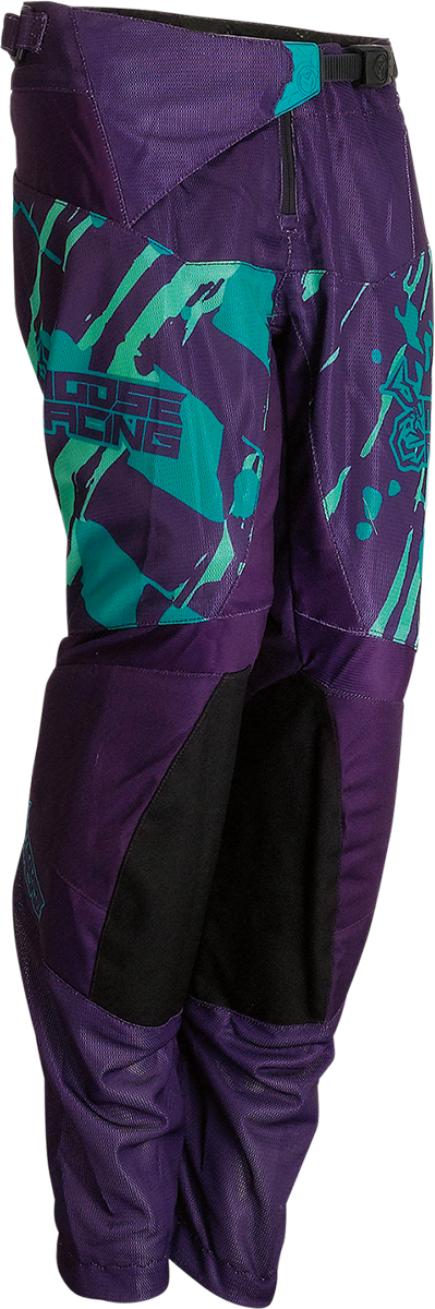 MOOSE RACING Pantalones Agroid para jóvenes - Púrpura/Verde azulado - 22 2903-2173 
