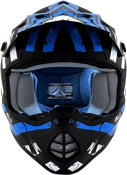AFX FX-17Y Helmet - Attack - Matte Black/Blue - Small 0111-1408
