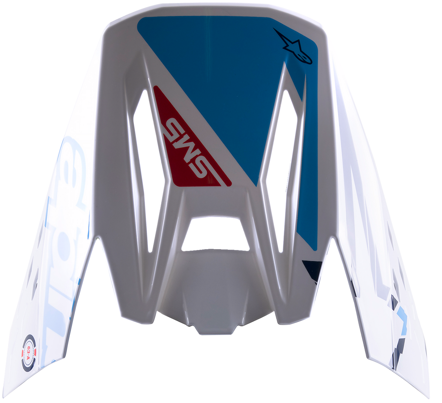 ALPINESTARS SM5 Visor - Action - White/Cyan/Blue 8986022-2077