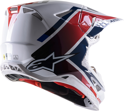 ALPINESTARS Supertech M10 Helmet - Meta 2 - MIPS® - White/Red/Blue - XL 8300422-2378-XL