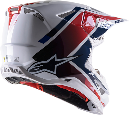 ALPINESTARS Supertech M10 Helmet - Meta 2 - MIPS® - White/Red/Blue - Medium 8300422-2378-MD