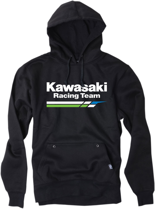 FACTORY EFFEX Kawasaki Racing Pullover Hoodie - Black - Large NO LARGE K LOGO 18-88124