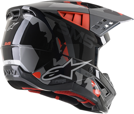 ALPINESTARS SM5 Helmet - Rover - Gray/Red - Medium 8303921-1392-MD