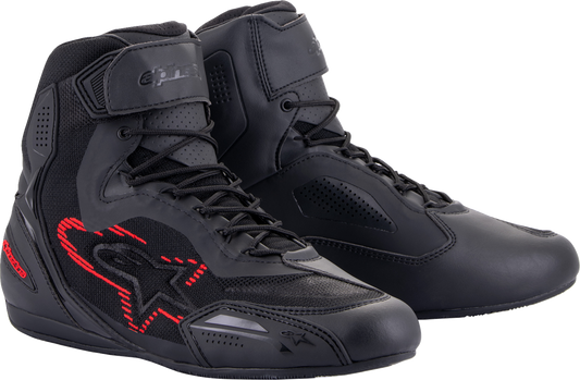 ALPINESTARS Faster-3 Rideknit Riding Shoes - Black/Gray/Red - US 7 2510319-1993-7
