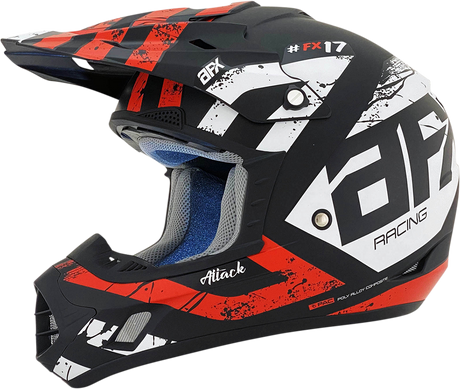 AFX FX-17 Helmet - Attack - Matte Black/Red - Small 0110-7149