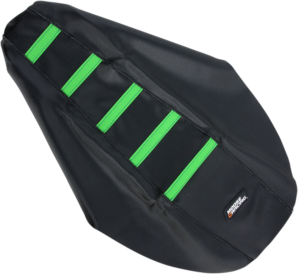 MOOSE RACING Ribbed Seat Cover - Black Cover/Green Ribs - Kawasaki KX8091-334RT