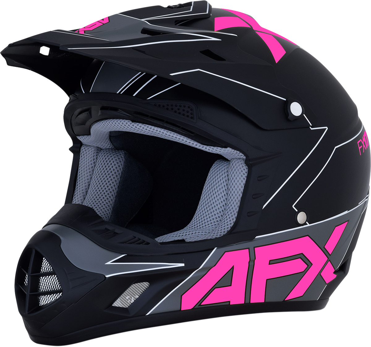 AFX FX-17 Helmet - Aced - Matte Black/Pink - Large 0110-6512