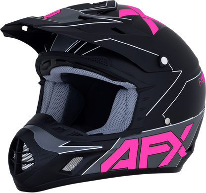 AFX FX-17 Helmet - Aced - Matte Black/Pink - Large 0110-6512