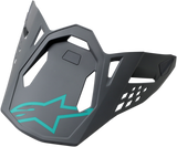 ALPINESTARS Supertech M8 Visor - Radium - Matte Black/Mid Gray/Teal 8981519-9007