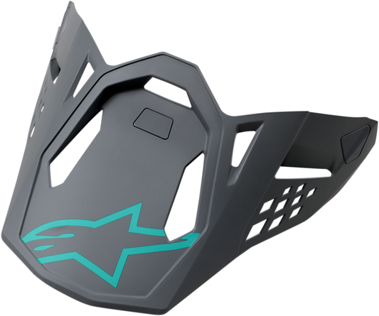 ALPINESTARS Supertech M8 Visor - Radium - Matte Black/Mid Gray/Teal 8981519-9007