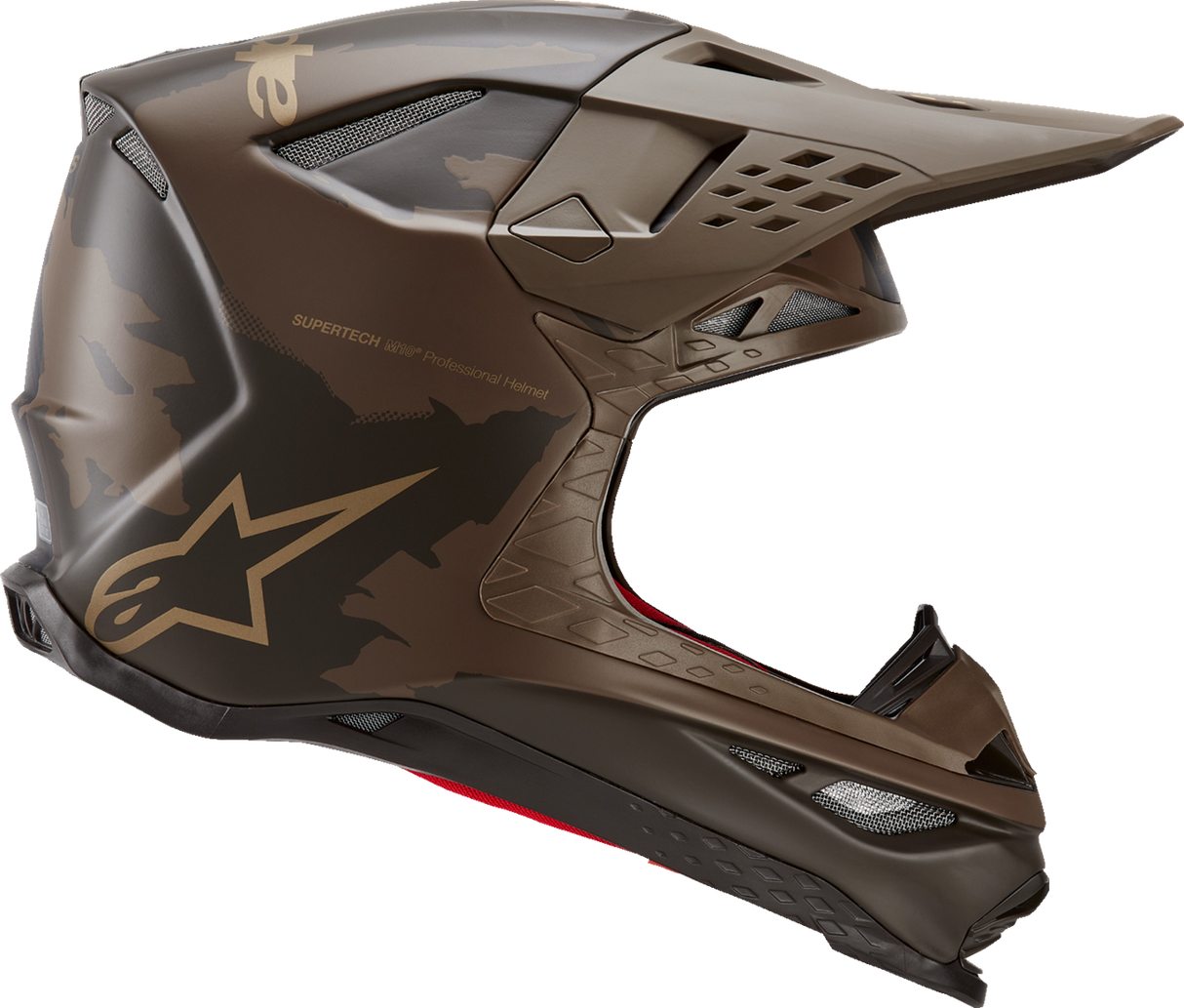 ALPINESTARS Supertech M10 Helmet - Squad - MIPS® - Dark Brown/Gold - XL 8302823-839-XL