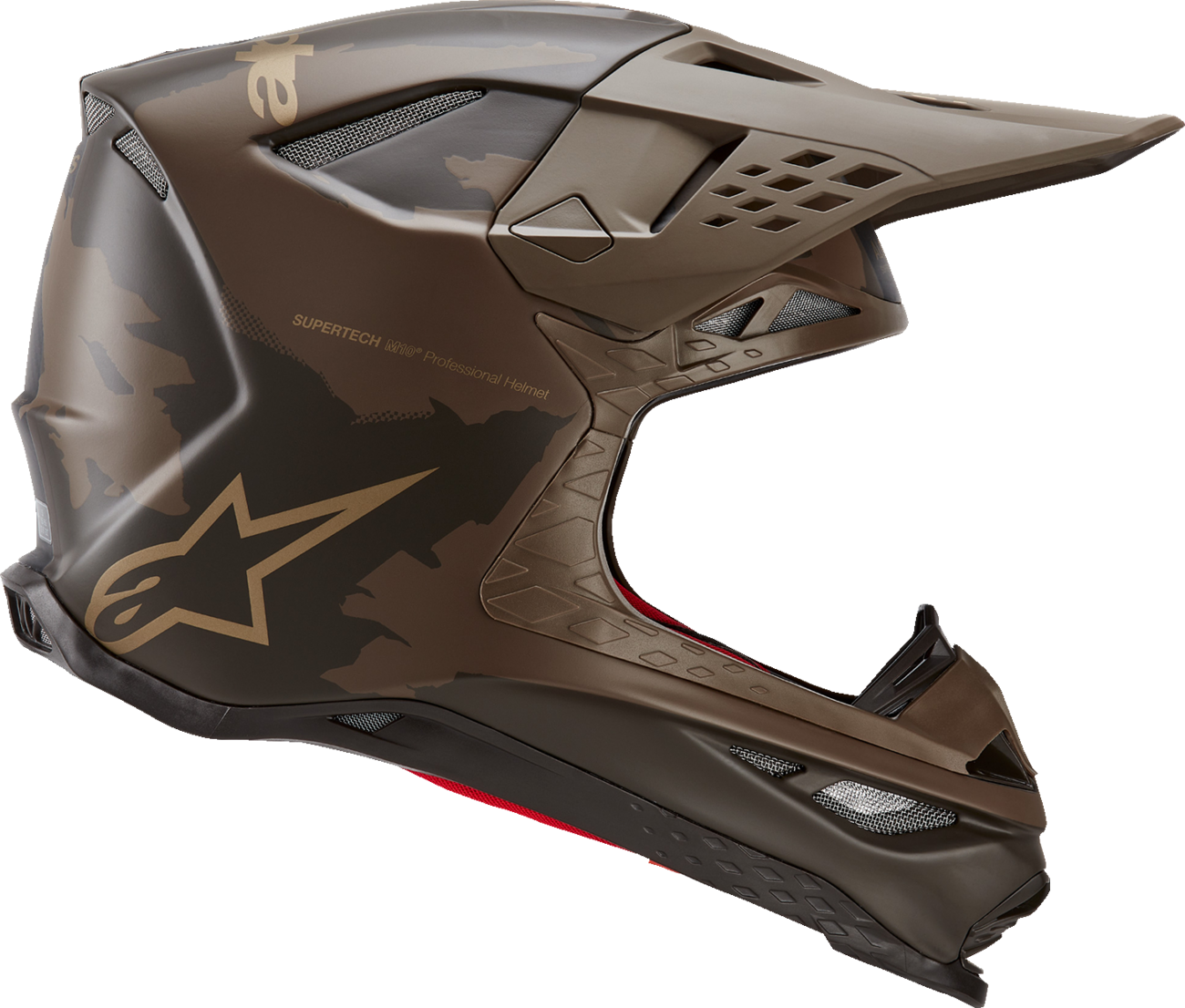 ALPINESTARS Supertech M10 Helmet - Squad - MIPS® - Dark Brown/Gold - XL 8302823-839-XL