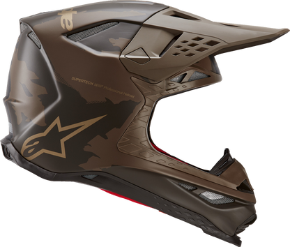 ALPINESTARS Supertech M10 Helmet - Squad - MIPS® - Dark Brown/Gold - XL 8302823-839-XL