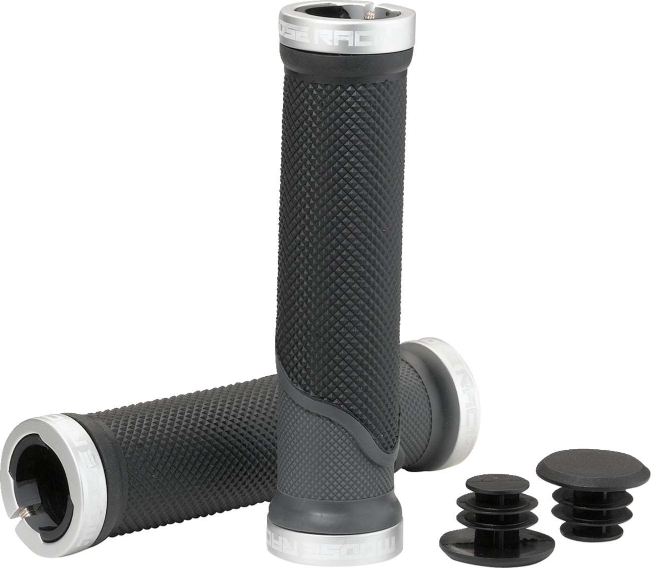 MOOSE RACING MTB Lock-On Grips - Black/Gray - 130 mm PRO-627EP