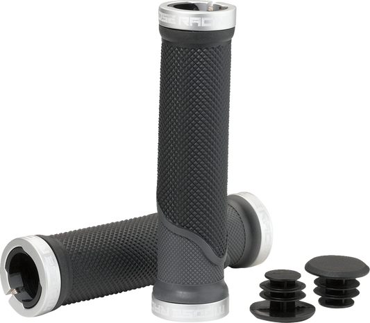 MOOSE RACING MTB Lock-On Grips - Black/Gray - 130 mm PRO-627EP