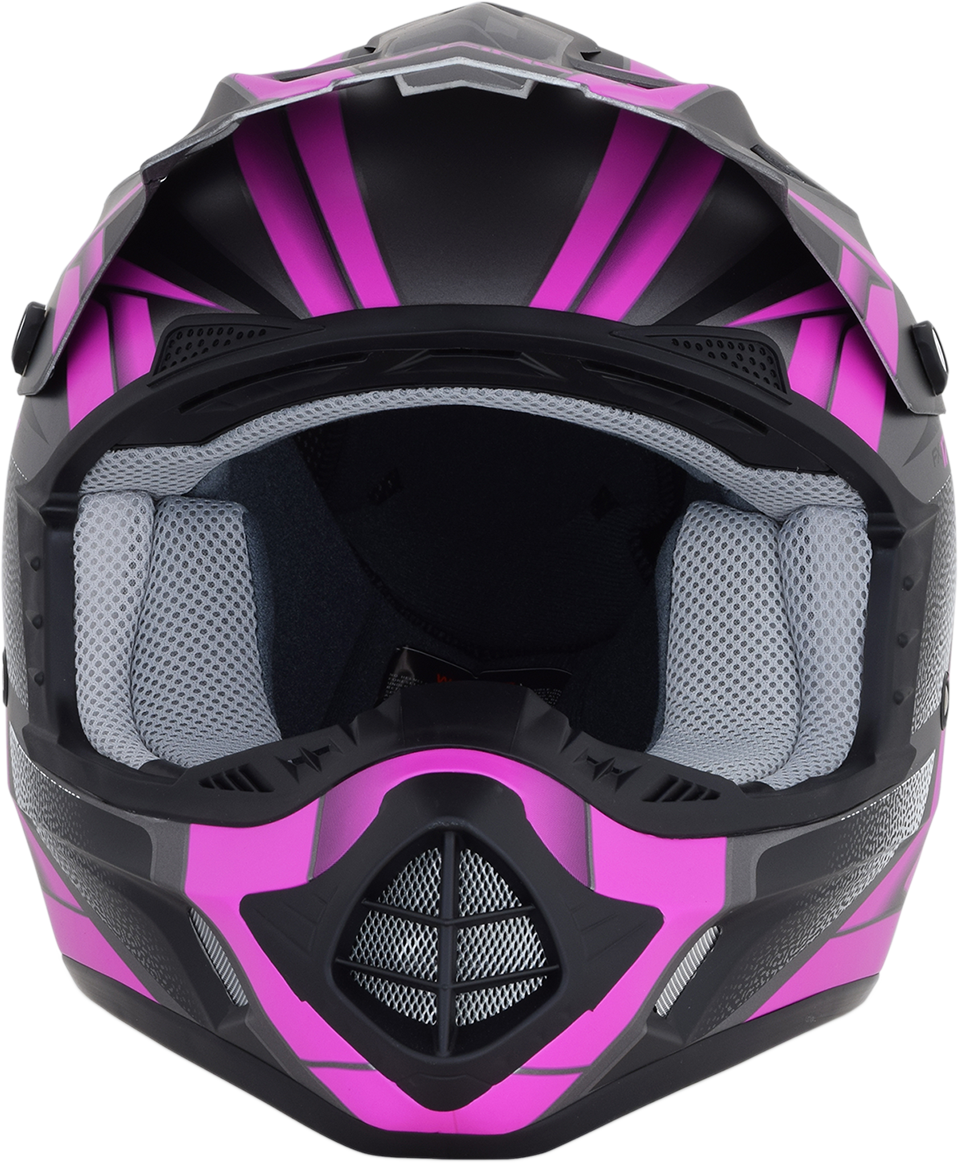 AFX FX-17 Helmet - Force - Frost Gray/Fuchsia - Large 0110-5211