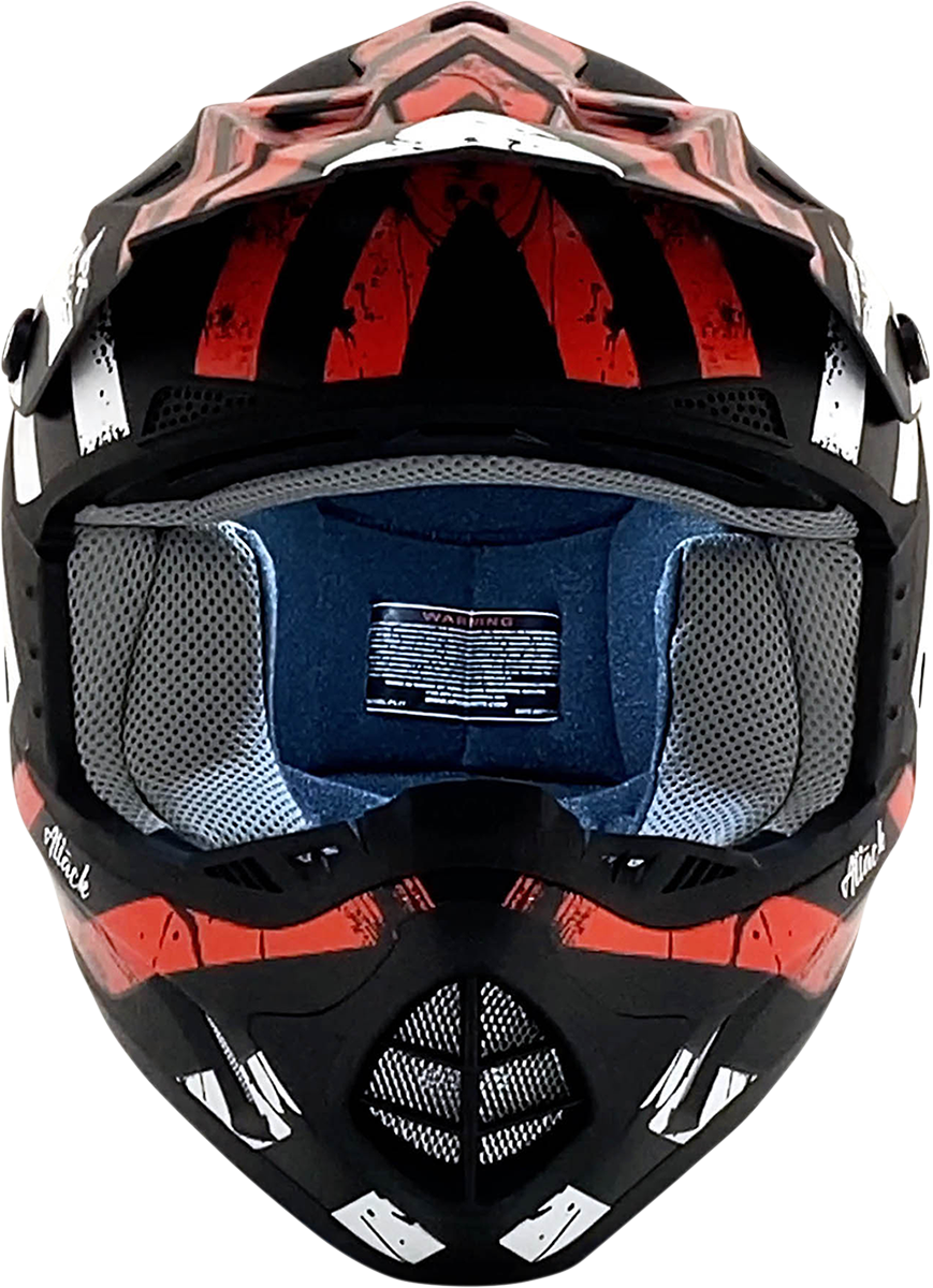 Casco AFX FX-17 - Attack - Negro mate/Rojo - 2XL 0110-7153 