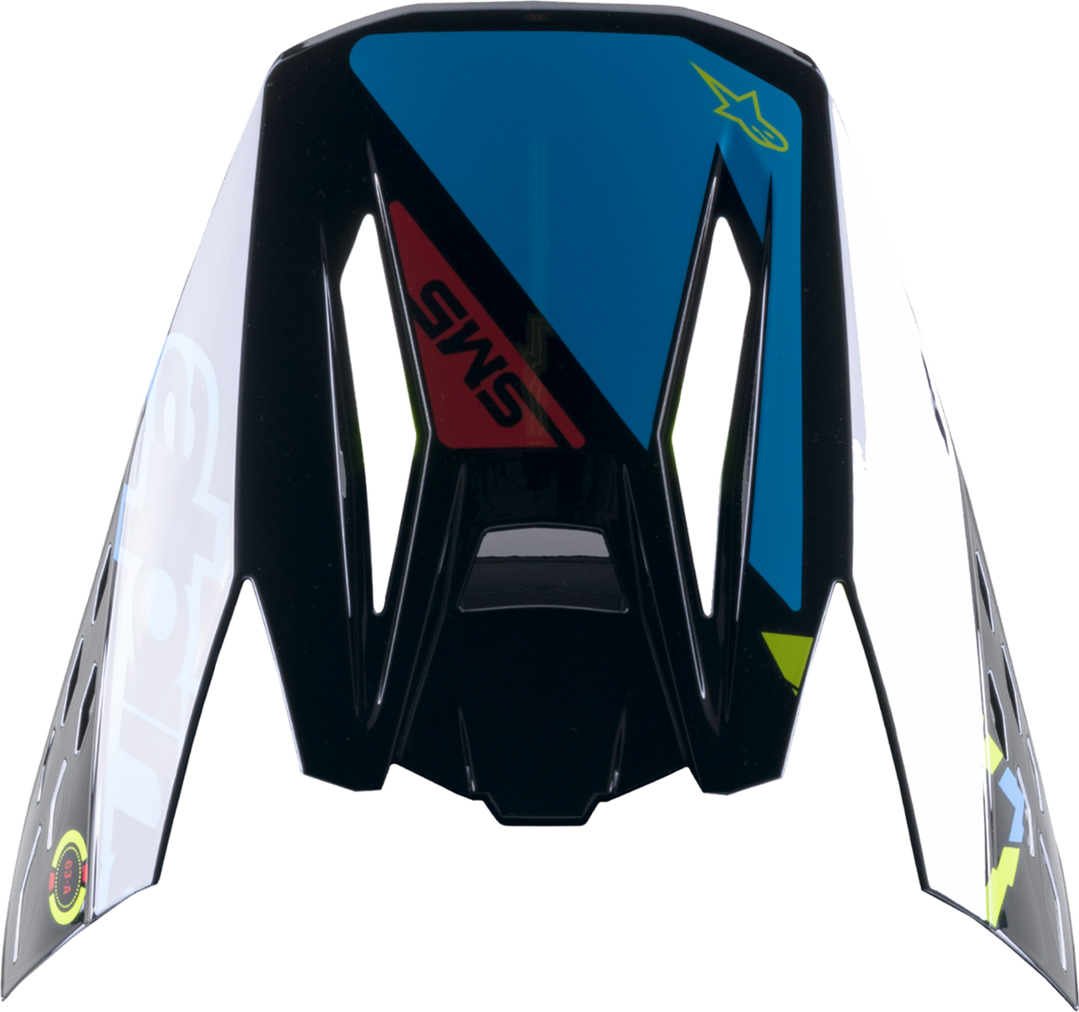 ALPINESTARS SM5 Visor - Action - Black/Blue/Yellow 8986022-1757