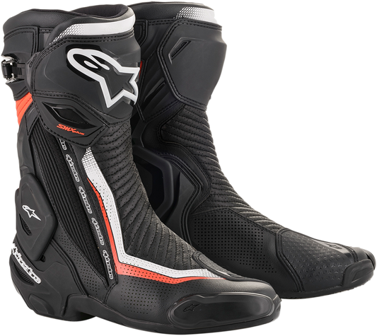 ALPINESTARS SMX+ Vented Boots - Black/White/Red - US 8 / EU 42 2221119-1231-42