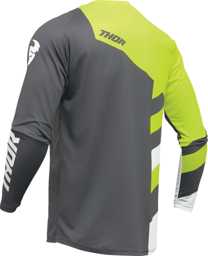 Camiseta THOR Youth Sector Checker - Gris/Verde - 2XS 2912-2418 