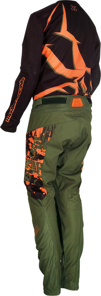 MOOSE RACING Youth Agroid Pants - Olive/Orange - 28 2903-2182