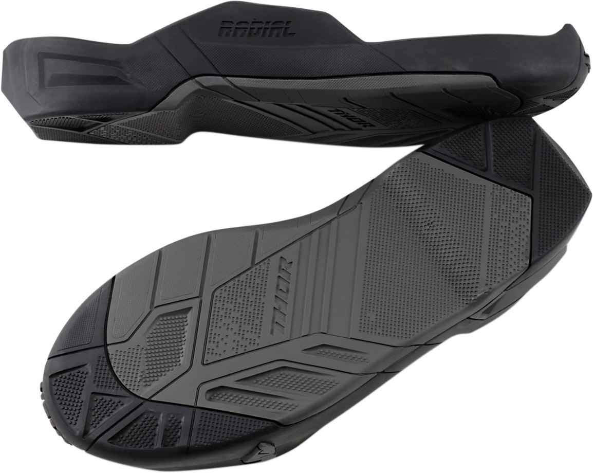 THOR Radial Boots Replacement Outsoles - Black/Gray - Size 10 3430-0891