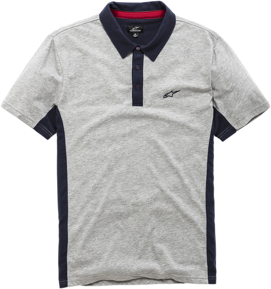 ALPINESTARS Champion Polo Shirt - Heather Gray/Navy - XL 1210415001171XL