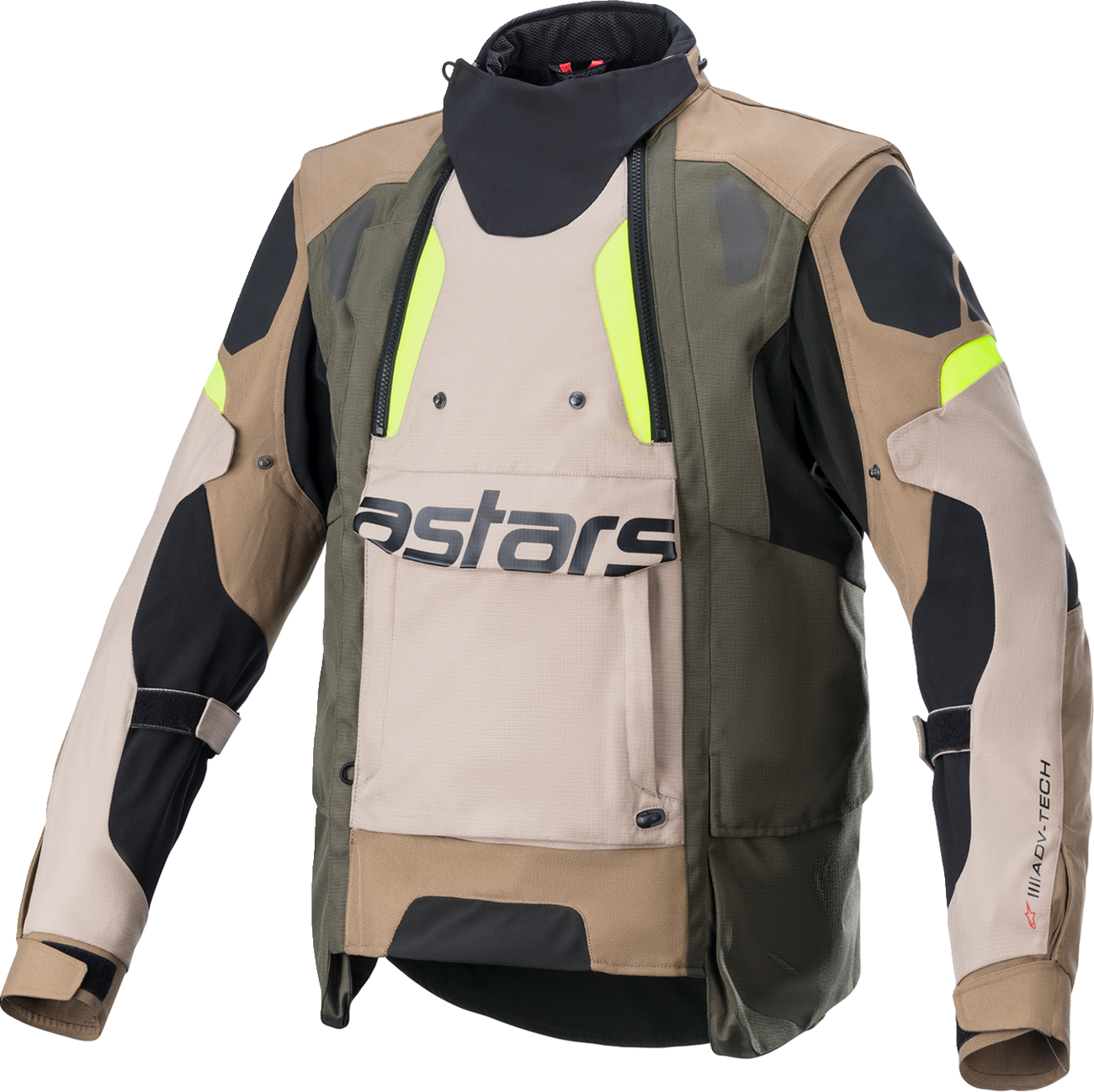 Chaqueta ALPINESTARS Halo Drystar - Negro/Arena/Amarillo - Pequeña 3204822-865-S 