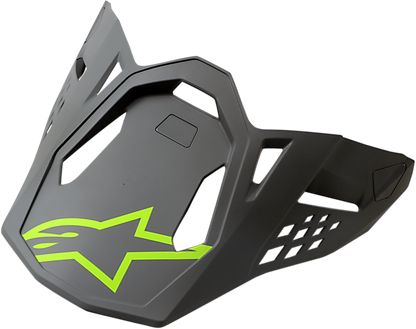 Visera ALPINESTARS Supertech M8 - Radio - Negro mate/Gris medio/Amarillo fluo 8981519-9004 