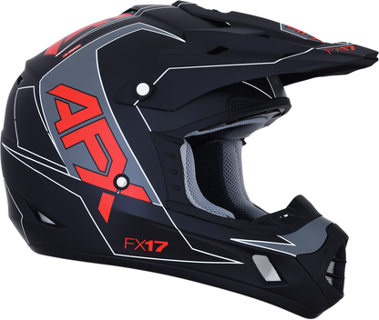 AFX FX-17 Helmet - Aced - Matte Black/Red - Small 0110-6484