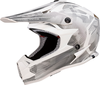 MOOSE RACING Youth F.I. Helmet - Agroid Camo - MIPS® - Gray/White - Large 0111-1531