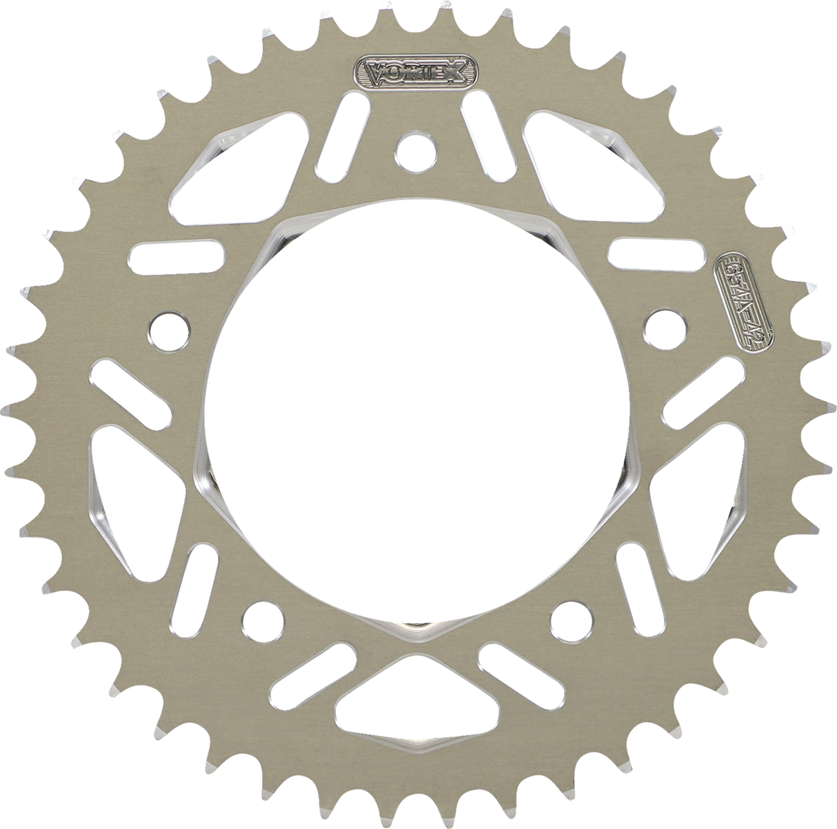 VORTEX Aluminum Sprocket - Silver - Rear - 42 Tooth 654A-42